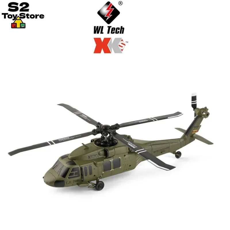 Weili K170 4CH RC Helicopter Bilancia da trasporto militare con motore brushless Giroscopio a 6 assi e mantenimento dell'altitudine per regalo di compleanno per adulti