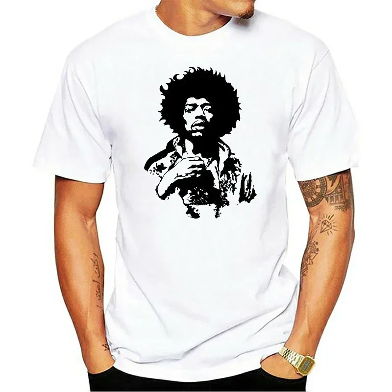 Chic T-shirt King Jimi Hendrix Booth print fashion street wear top oversized size round neck breathable for both men and women