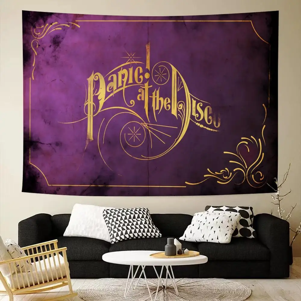 Pop Punk Panic at the Disco band Tapestry House Bedroom Living Bar Garden Microfiber Decoration Background