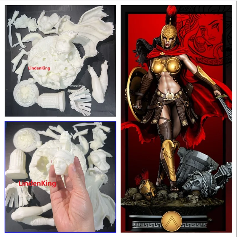 

LindenKing 1/8 1/6 3D Printing Garage Kit GK Model Spartan Woman Figure Unpainted White-Film Collections for Painters A288