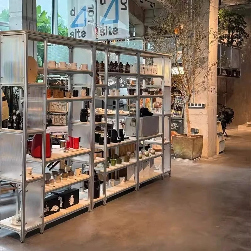 Shopping mall shelves, large plate shelves, industrial display racks