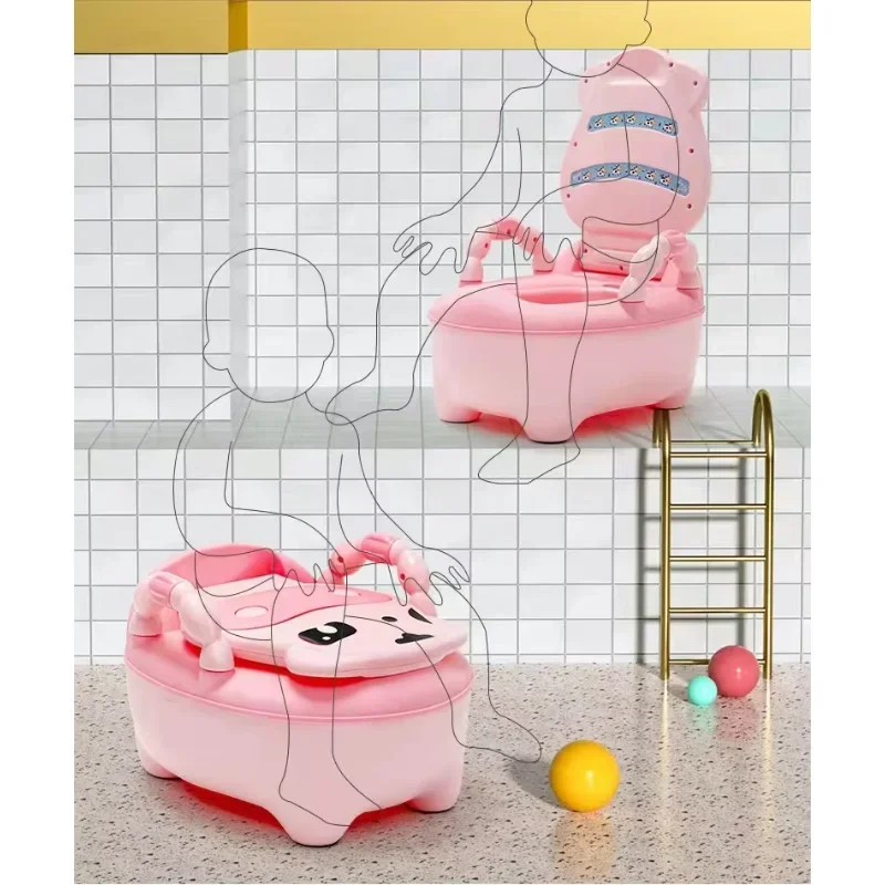 Cute Cow Portable Potty Portable Baby Toilet Potty Training Seat Child Pot Training Girls Boy Potty Kids Chair Toilet Seat Pot