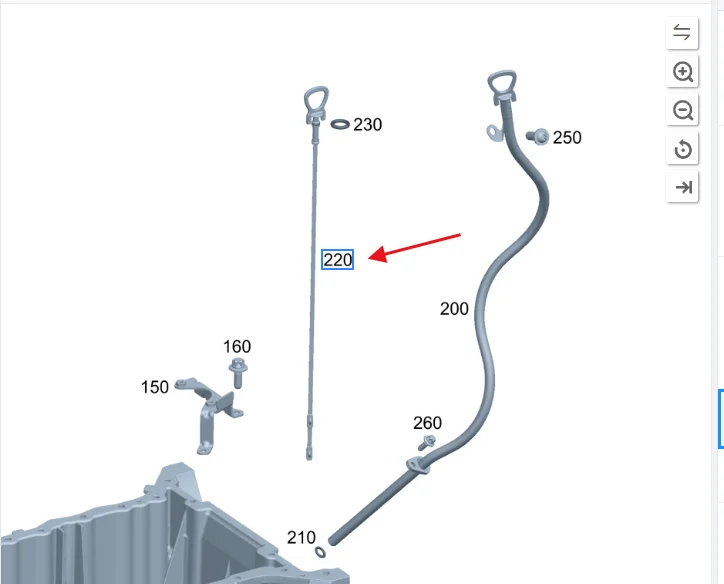 A2740107606 A2740109310 Engine Oil Level Display Dipstick for Mercedes Benz  X253 V213 C200 W205 V205 2015 V212 2740109310