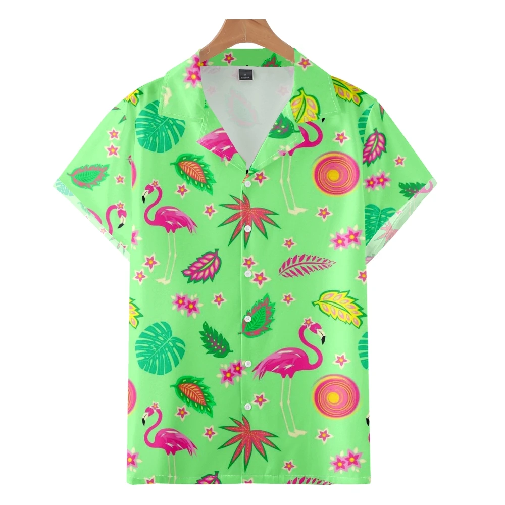 

Men's Fashion Cuban Collar Hawaiian Beach Shirt Coconut Tree 3D Print Cozy Casual Short Sleeve Oversized Clothes 7