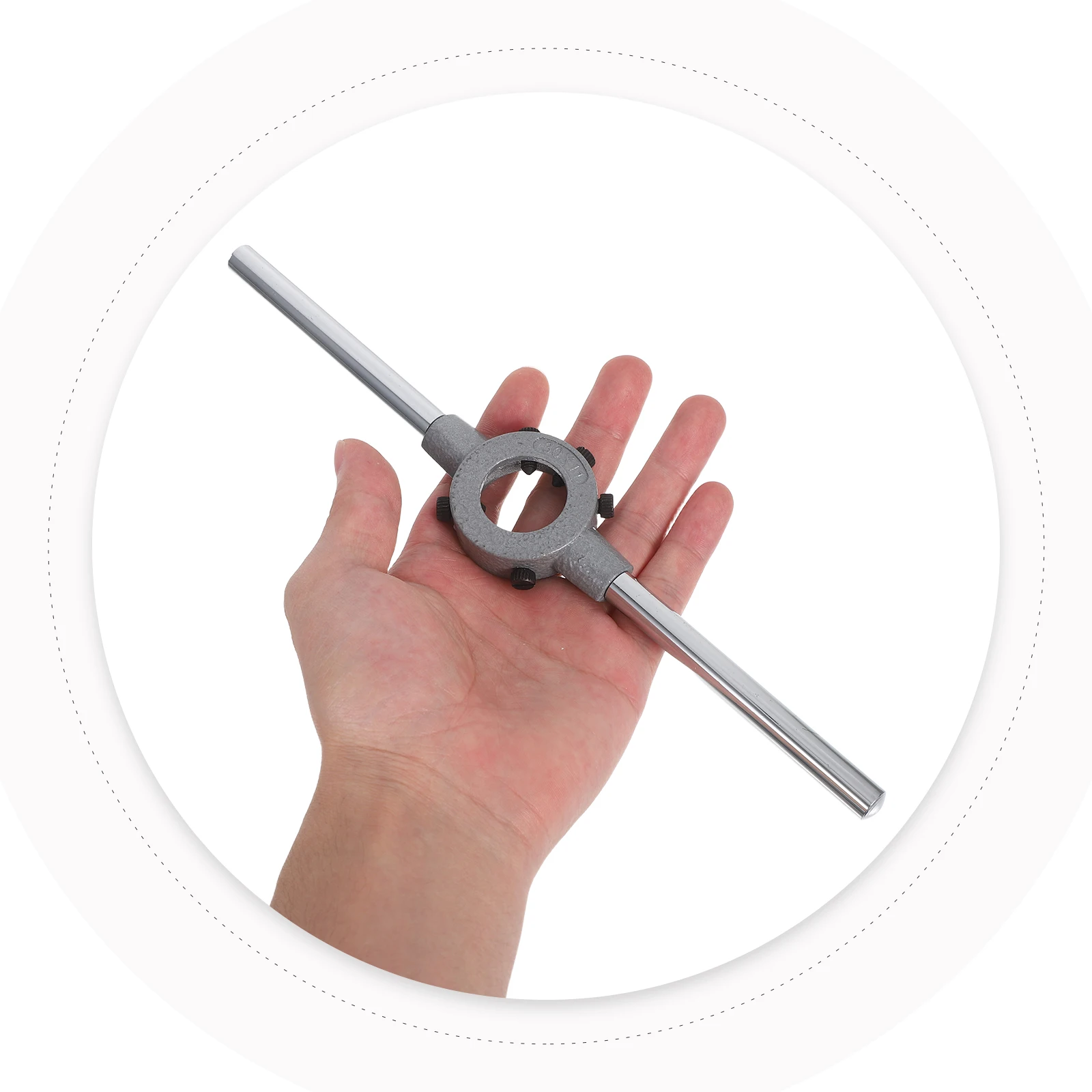 Adjustable Round Die Holder Wrench Precision Thread Cutting Tool Slip Resistant Hand Threading Set Thread Cutting Die Holder