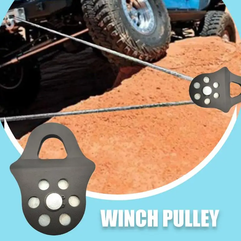 8T Snatch Block Towing Pulley for Heavy Duty Winch Breaking Force Synthetic Rope Steel Cable for Sheave Reliable for UTV Tractor