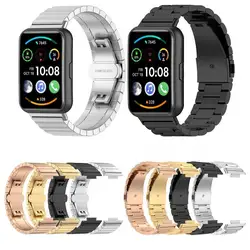 Strap For Huawei Watch fit2 active Stainless Steel Band Classic Metal Watchband For Huawei Fit 2 Active Replacement Straps