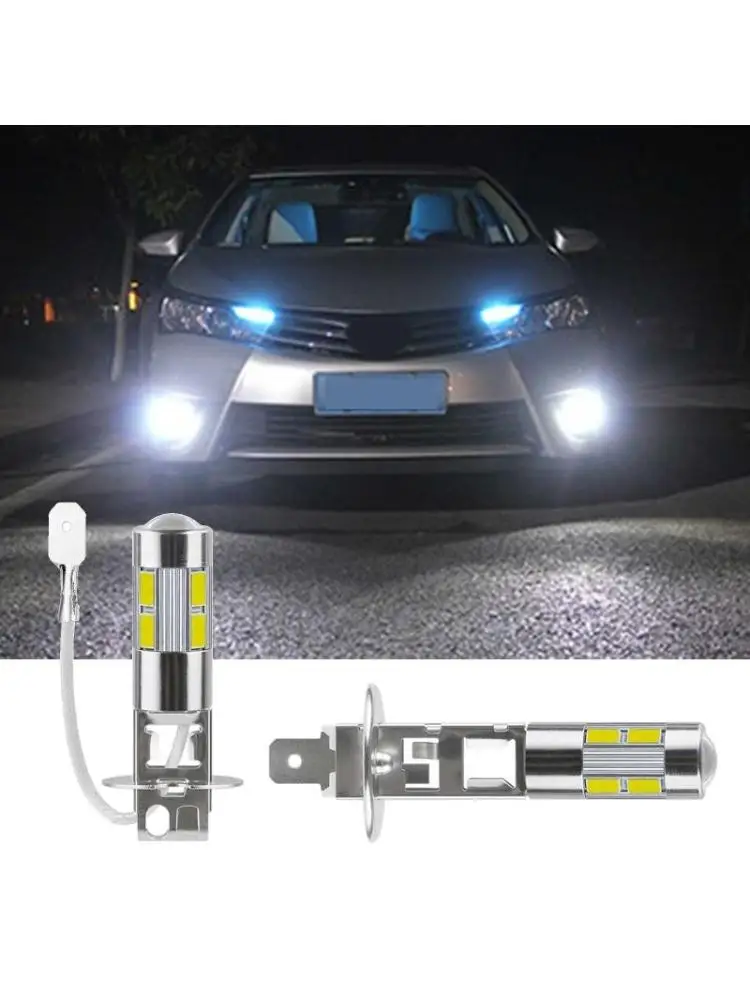 2PCS Car Lights Headlight H1 10SMD 5630 240LM AUTO ANTO FOG LAMP LED BALBE T10