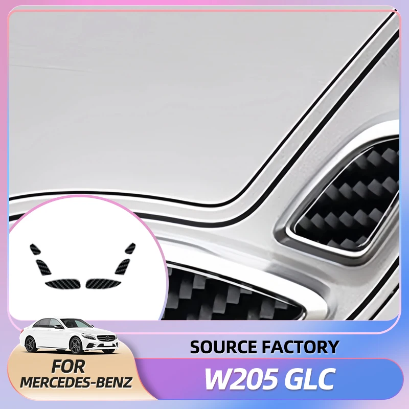 

Внутренние наклейки для Mercedes W205 Benz C Class GLC 14-20, панель переключателя регулировки автомобильного сиденья из углеродного волокна, декоративная накладка S