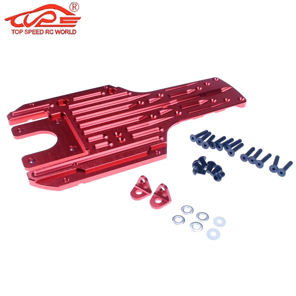 Upgrade Onderdelen CNC Metalen Motor Achter Bodemplaat voor 1/5 Schaal Rc Auto Gas HPI ROFUN ROVAN KM BAJA 5B 5T 5SC Buggy Truck Onderdelen