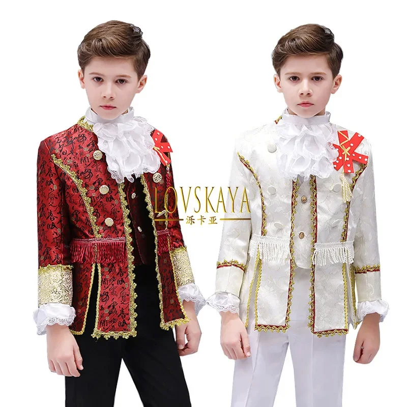 

Retro Prince Charming Performance Costume Set Children's Palace Costume Performance Dress Male Stage