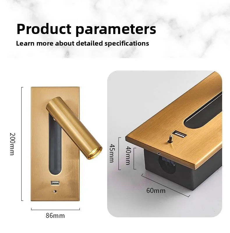 Moderne, minimalistische Wandleuchte mit drehbarem Arm und integriertem Schalter für Nachttisch, Sofa, Leseakzent, dimmbares Licht, Wandleuchte, LED-Lampe