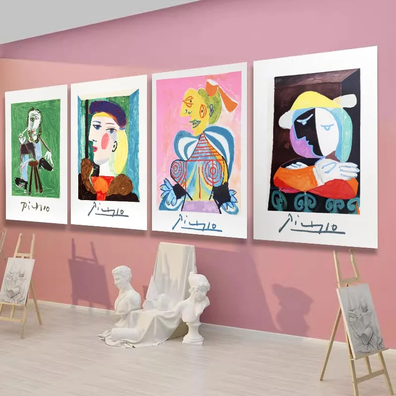 

Abstract Woman Face Canvas Painting Famous Picasso Posters and Prints Home Decor Wall Art Hanging Pictures for Room Decor Murals