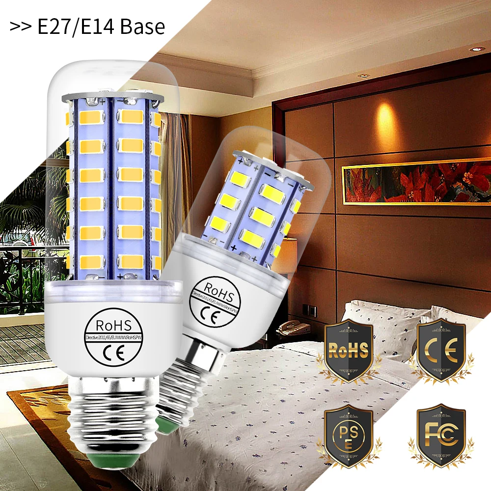 

LED E27 Lamp Corn Bulb Candle Light 220V E14 Bombillas Led Light GU10 LED 3W 5W 7W 12W 15W 18W 20W 5730 lampada Indoor Lighting