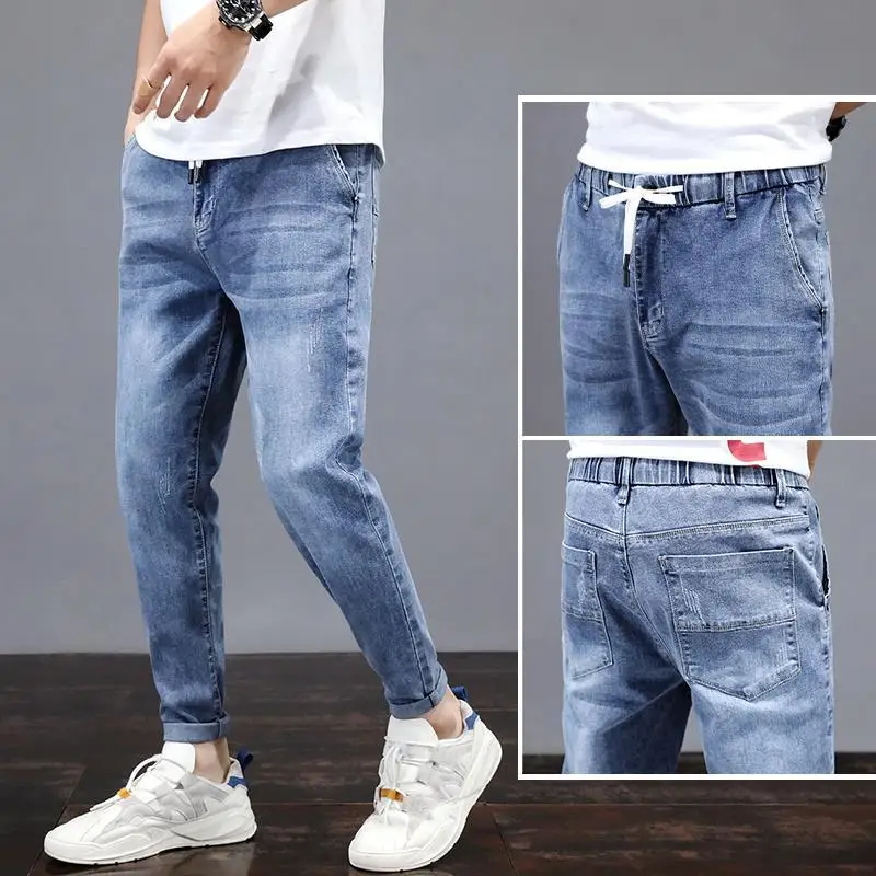 

High-end 2026 Men's Clothing Spring Jeans Men's Loose Trendy Summer Thin Small Feet Casual Harlan Pants Workwear Men's Trousers
