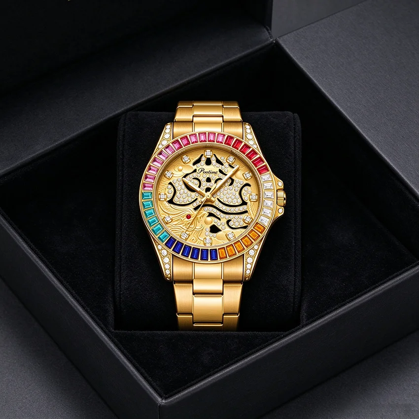 Luxury Watch Iceberg - Роскошные мужские часы PINTIME с золотым