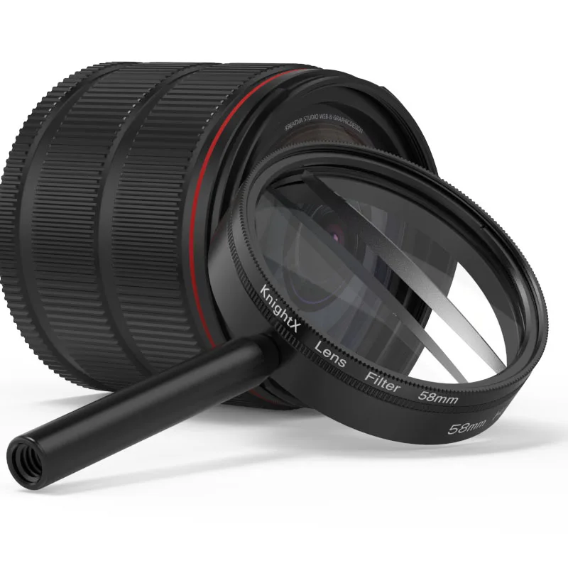 KnightX Lens Universal Clip Mobile Phone Professional cpl Macro Fisheye Lens Zoom Kaleidoscope Filter For Phone Android