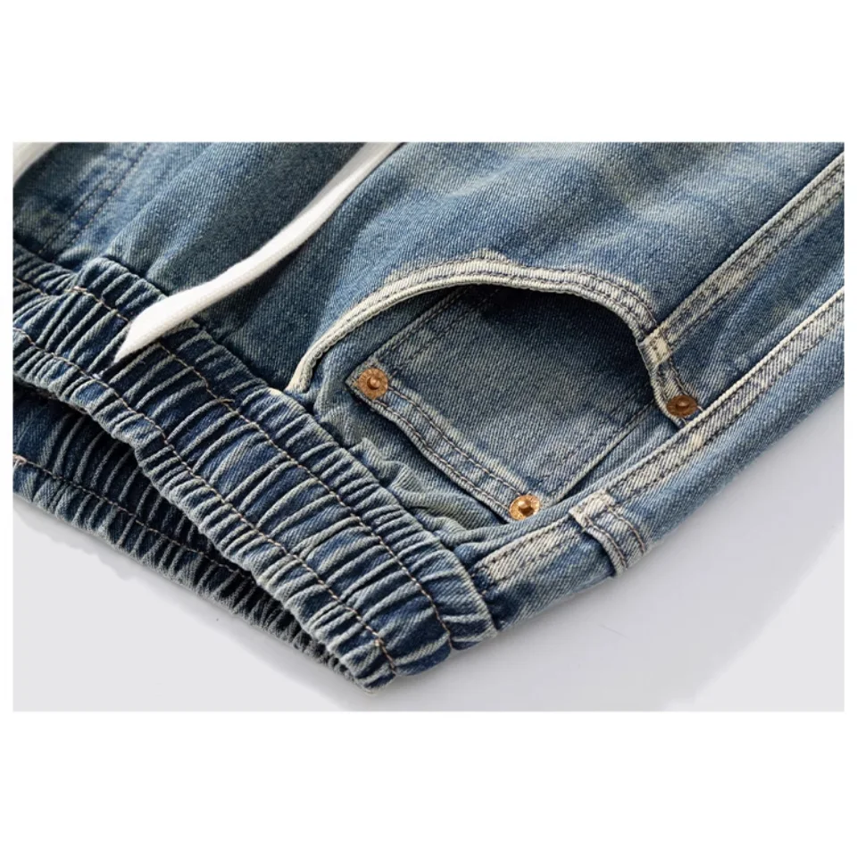 Men's Jeans American Loose Wide-leg Loose Straight Casual Trousers Street Hip-hop Baggy Jeans Blue Streetwear Men