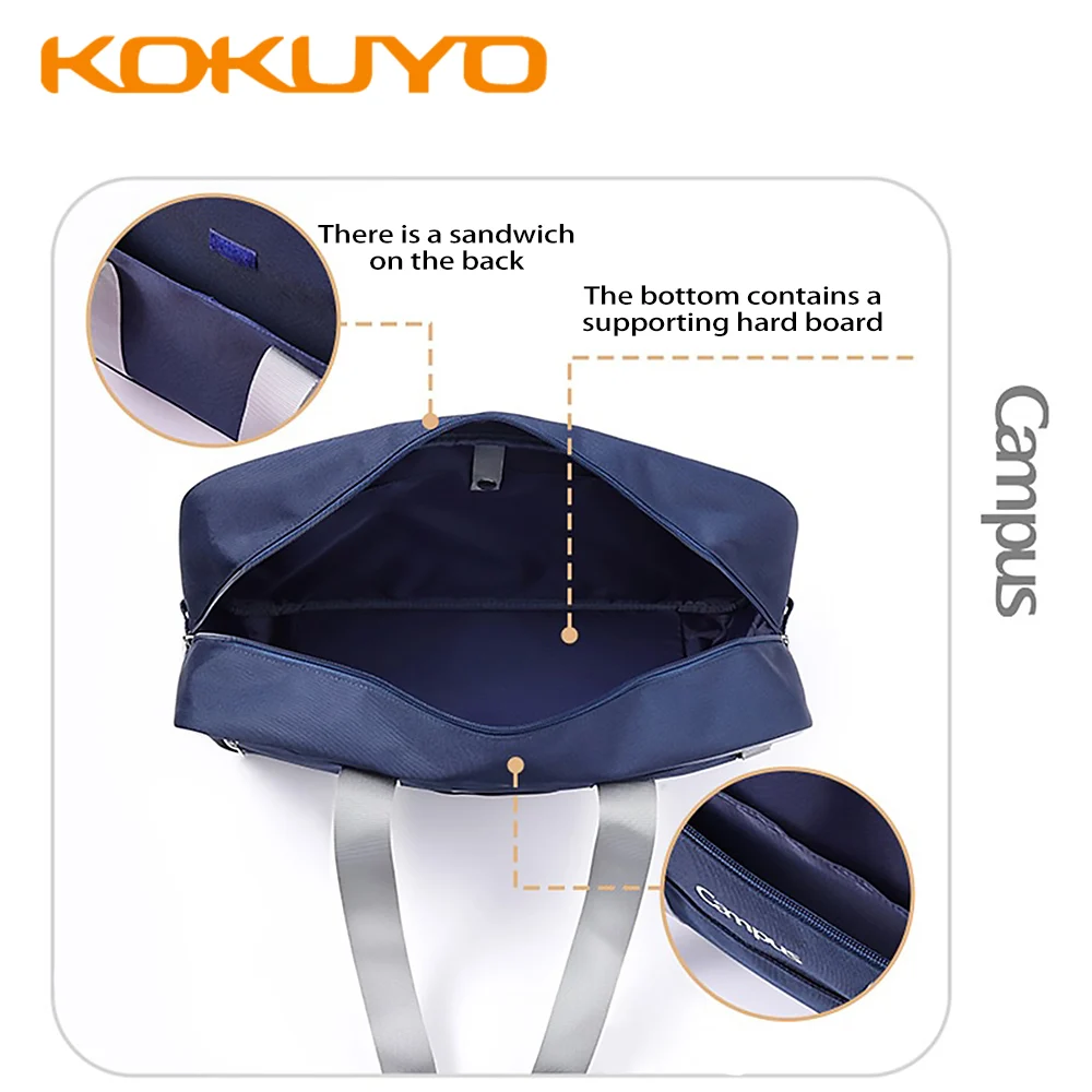 1PC New Japan KOKUYO WSG-SB16D Large Capacity Shoulder Bag Boston Tote Bag Simple Waterproof School Backpack Back To School