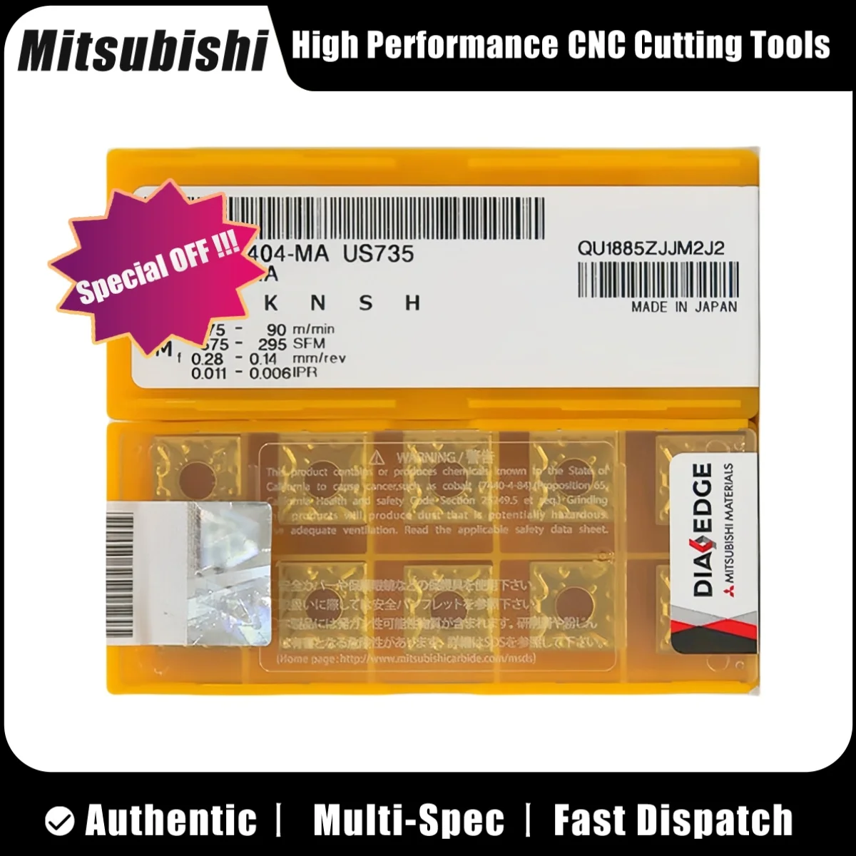 

Оригинальный SNMG1204 04 08 SPMW0903 04 08 TCGT0601 02 04 TCMT0902 04 TCMT1102 02 04 TCMT16T3 04 08 L-F NX2525 Токарная вставка10