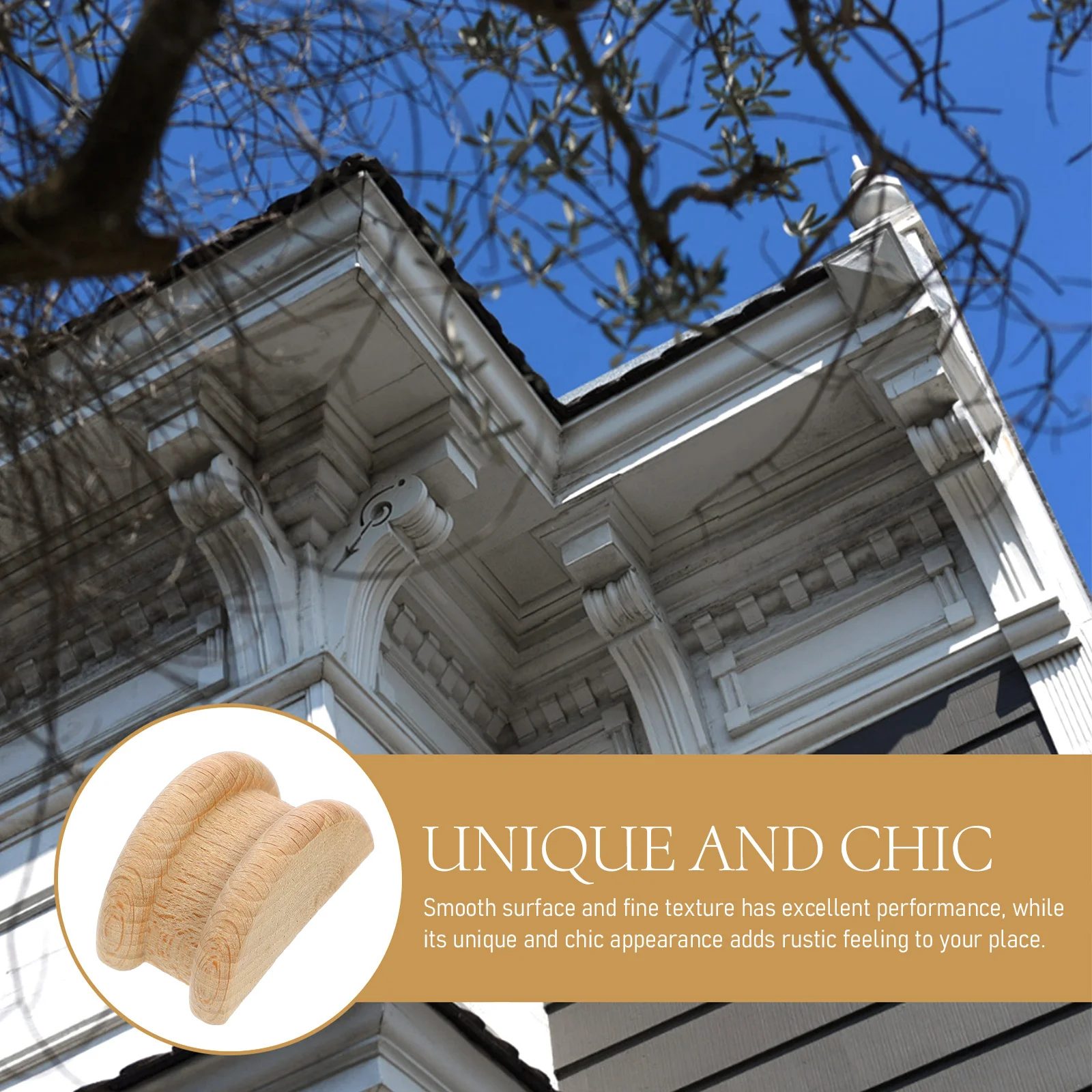 

4Pcs Decorative Applique Solid Wood Material Exquisite Design Suitable Furniture Fireplace Elegant Space Enhancement