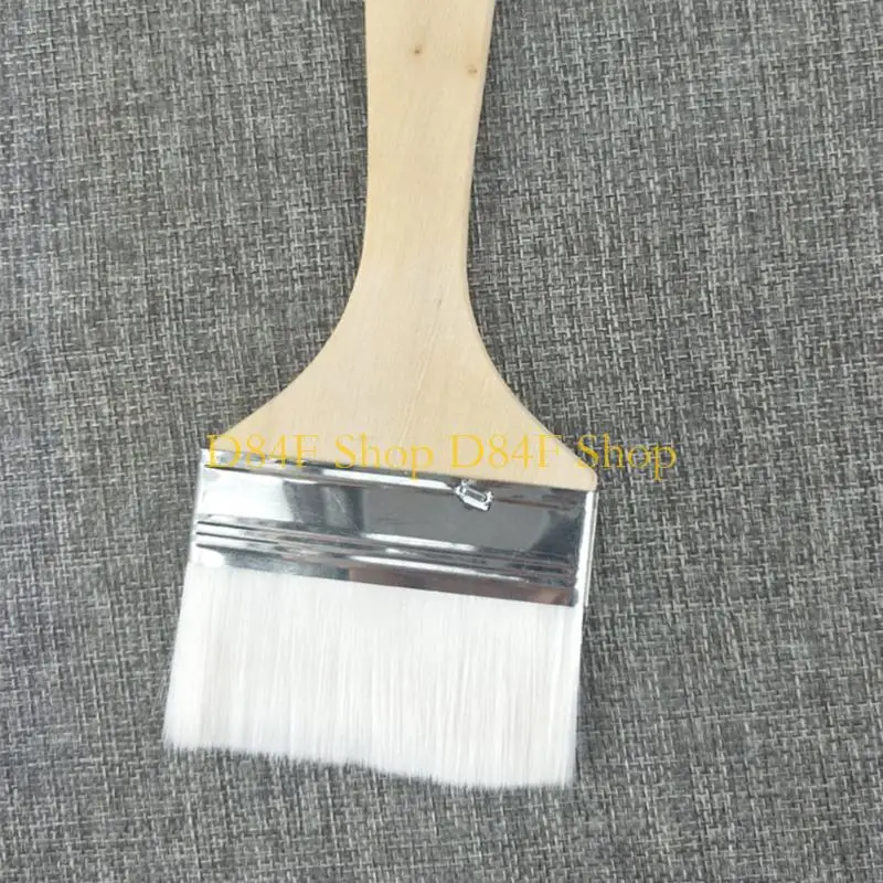D84F 12 Size Flat Paint Brush Assortment, Yellow Handle Brushes for Creative Projects