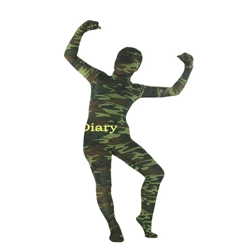 Brand Custom Made full bodysuit Tiger leopard camo Zebra pattern Spandex Zentai Adult kids Halloween Animal Cosplay Costume