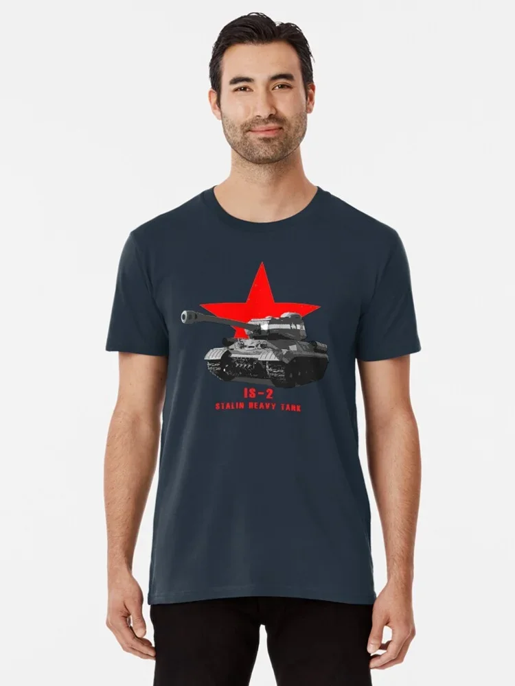 WWII Soviet IS-2 Iosip (Joseph) Stalin Heavy Tank T-Shirt 100% Cotton O-Neck Short Sleeve Summer Casual Mens T-shirt Size S-3XL