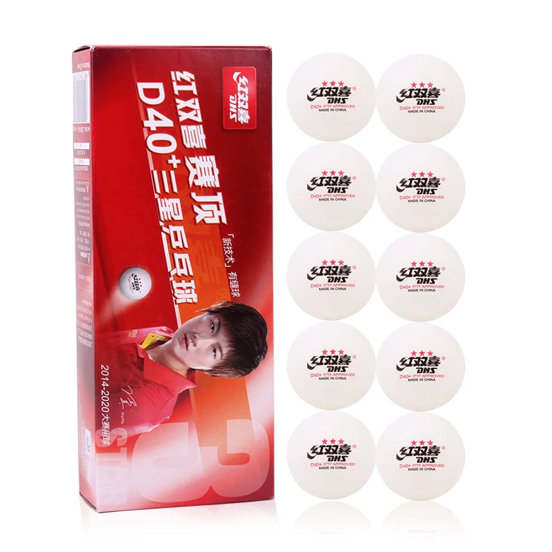 10 Balls/Box DHS 3 Star D40+ Table Tennis Balls New Material Plastic Poly Ping Pong Balls ITTF approved Seam professional ball