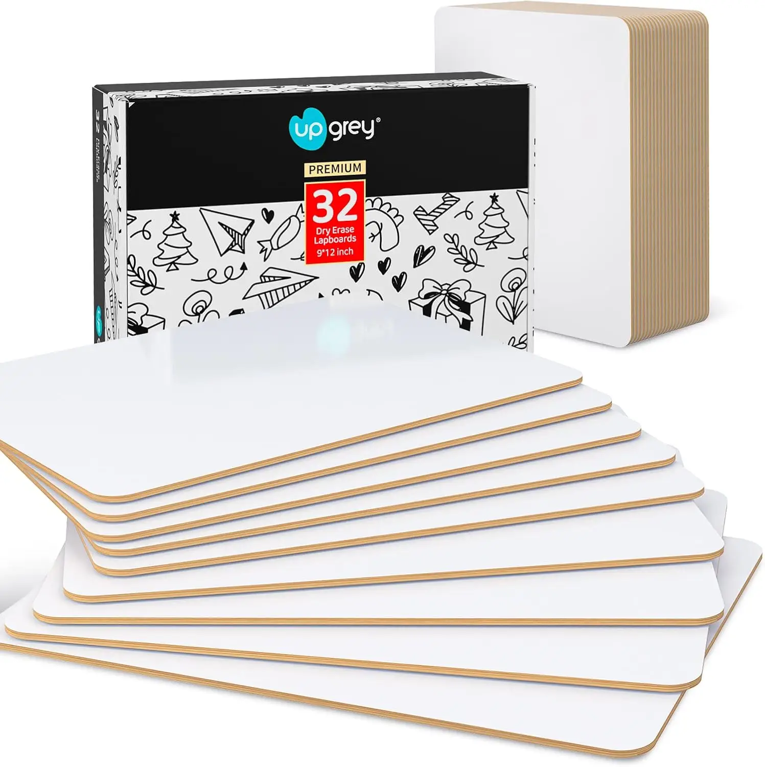 

Набор из 32 двусторонних портативных мини-досок для сухого стирания (9x12 дюймов) для использования в классах, дома и офисе