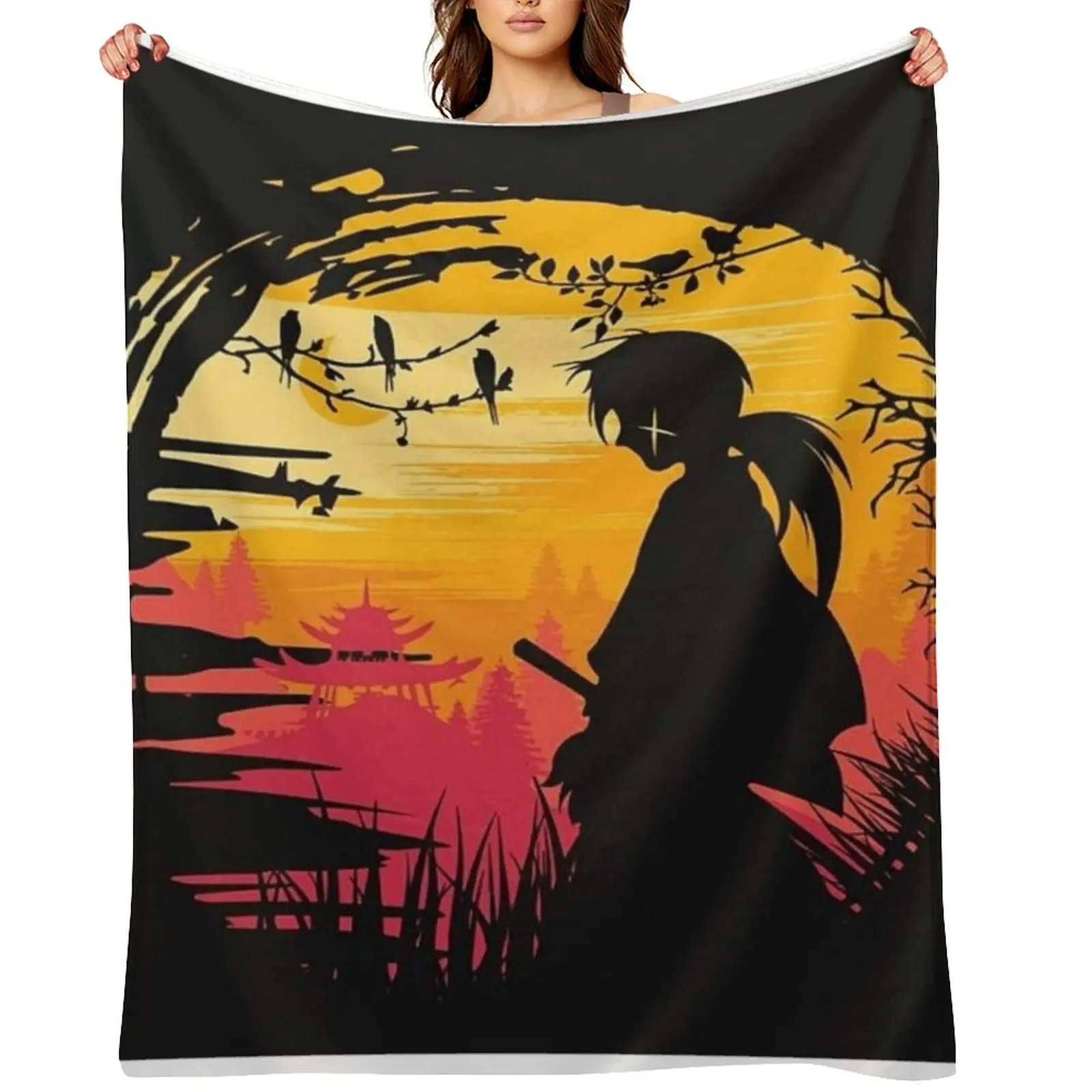 

Rurouni Kenshin Throw Blanket Decorative Throw decorative For Sofa Thin Personalized Gift Blankets