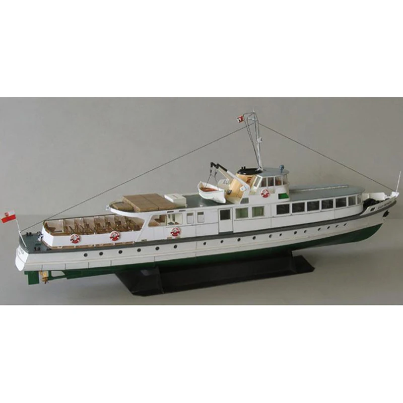 1Pc 1:100 Polen Ferry Ship Fijne 3D DIY Papieren Kaart Modelbouwsets Realistische Kustvloot Puzzel Collectible Decor