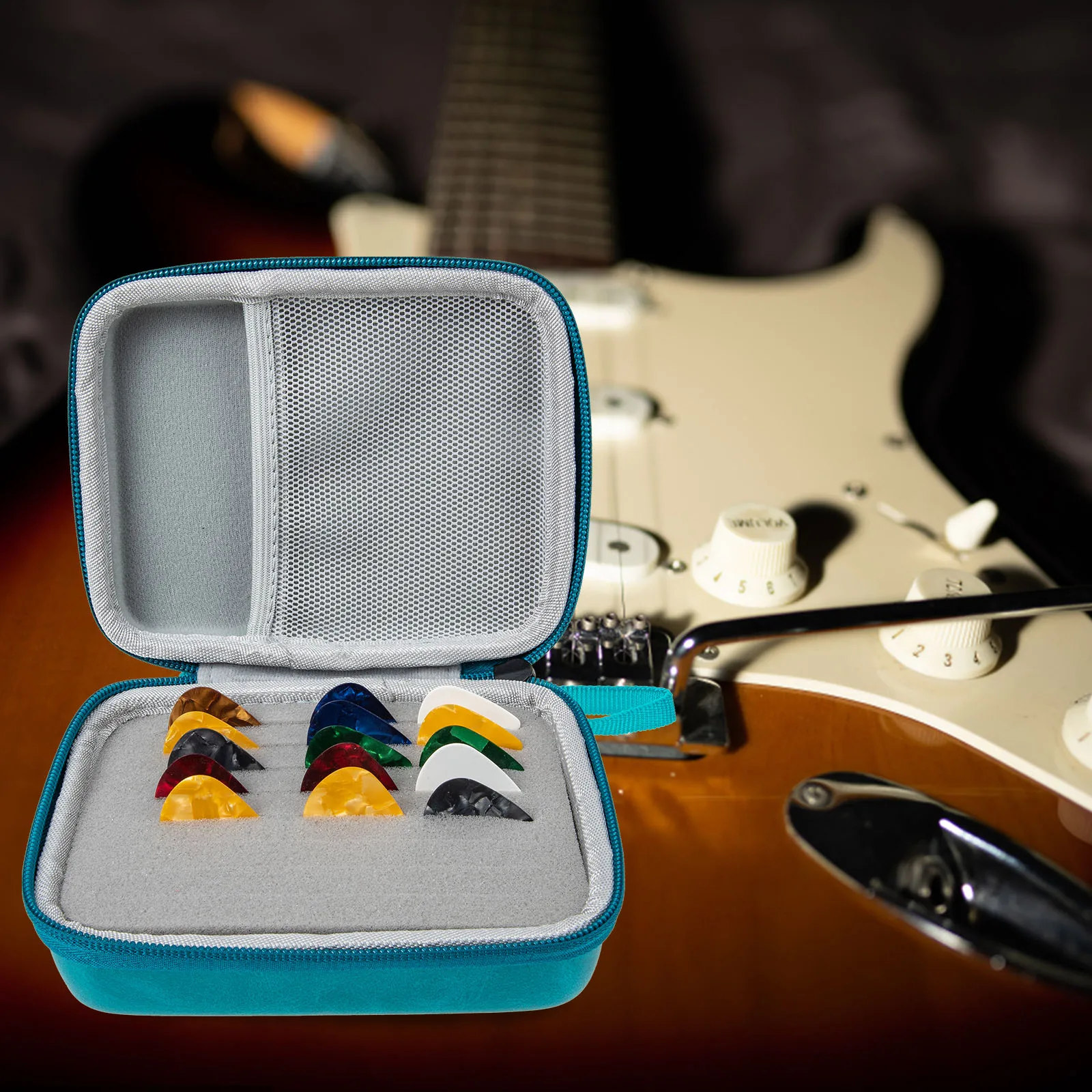 

EVA Guitar Picks Plectrum Holder Durable Portable Pick Storage Box Long Time Use Strumming Smooth Comfortable Tough Accessories