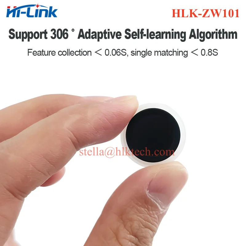 HLK-ZW101 Semiconductor Fingerprint  Processing Module Capacitive Fingerprint with Low Power Finger Detection finger ZW101