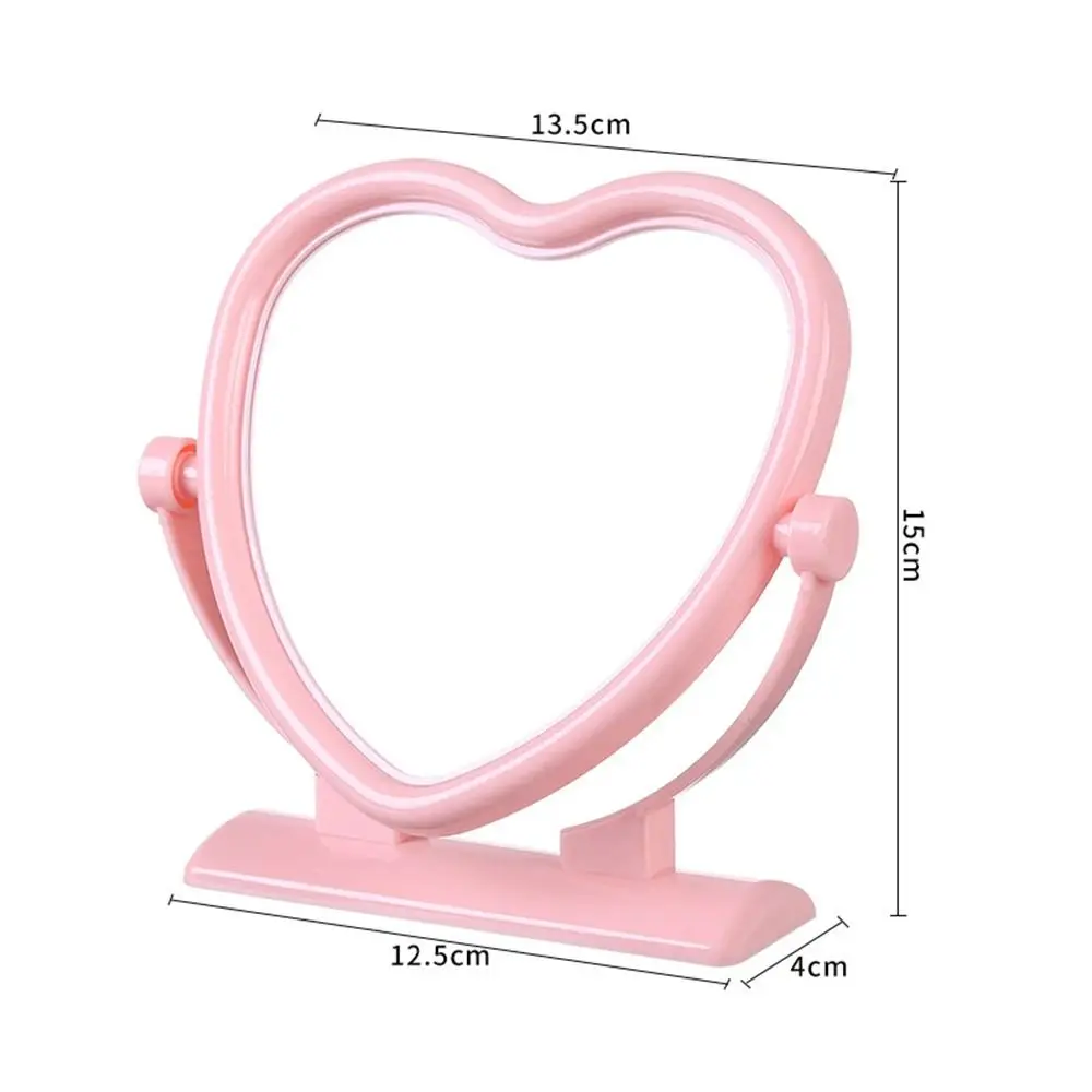 Fashion HD Double-sided Love Makeup Mirror Cute Portable Desktop Vanity Mirror con Base rotazione di 360 gradi strumenti per il trucco ragazza