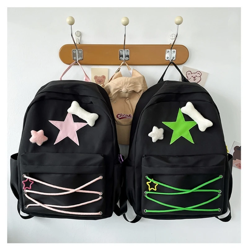 X5XA 2023 Có Túi Du Lịch Đa Năng Dây Đeo Đôi Đeo Vai Lô Cho Nữ Sinh Trường Túi Nhẹ Bookbags