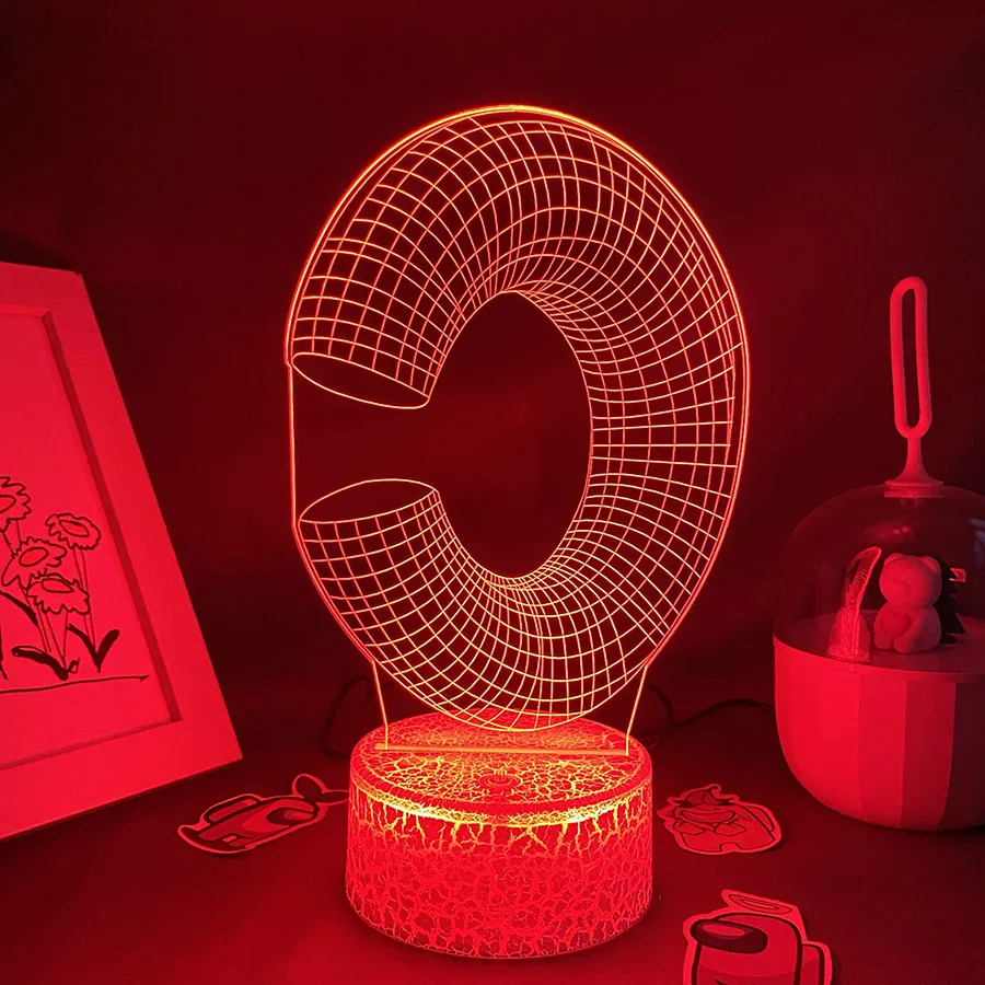 Lampes à lave néon LED 3D lettre C, cadeaux d'anniversaire colorés pour amis, enfant, enfant, chambre Kawai, décor de table, veilleuses