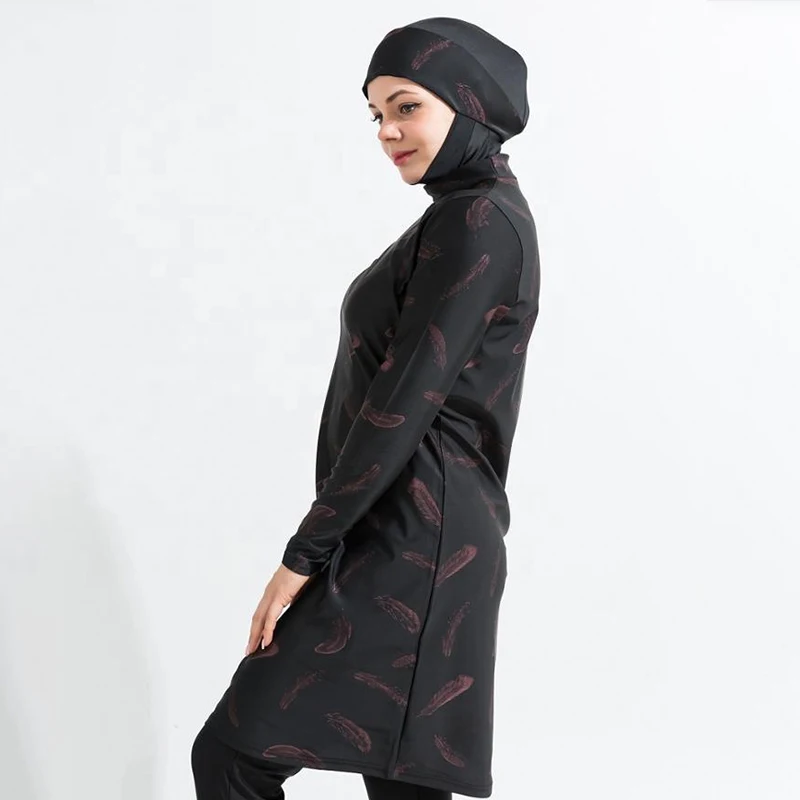 Burkini Muslim Modest Swimwear Full Cover Ups For Women Islamic Long Sleeve Swimsuit Fashion Swimming Suit Hijab Swim Bathing