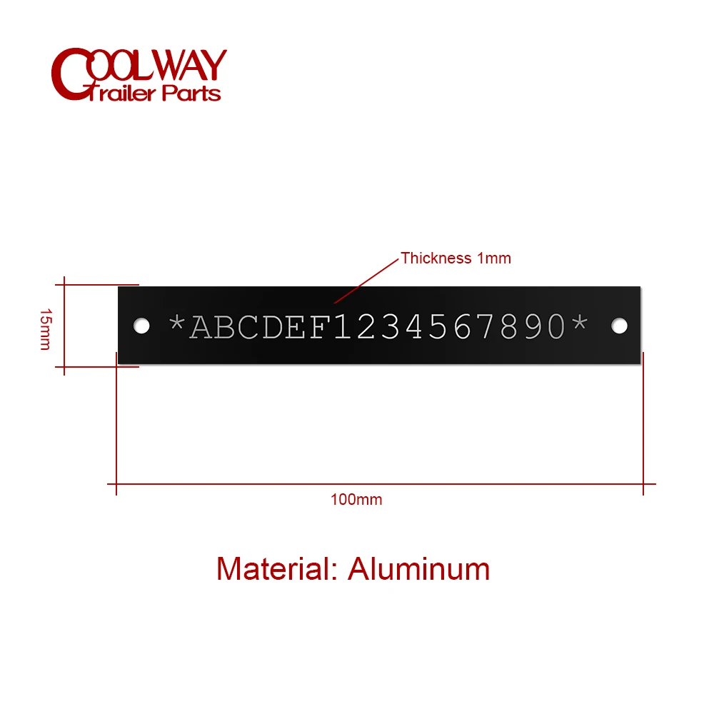 Fully Engraved Aluminum Frame NO. VIN Plate Serial Number Motorcycle Kawasaki Suzuki Honda Yamaha ALL