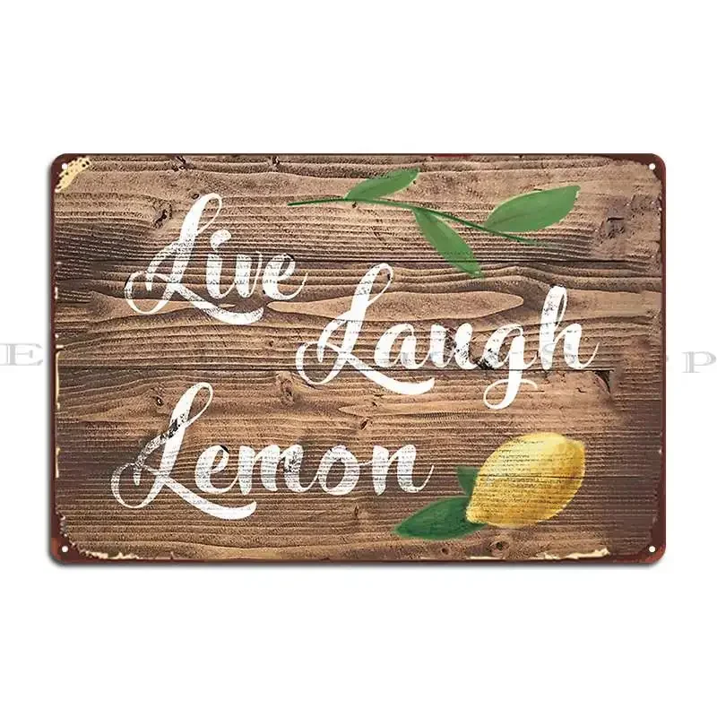 Live Laugh Lemon Metal Sign Wall Plaque Custom Kitchen Bar Cinema Tin Sign Poster