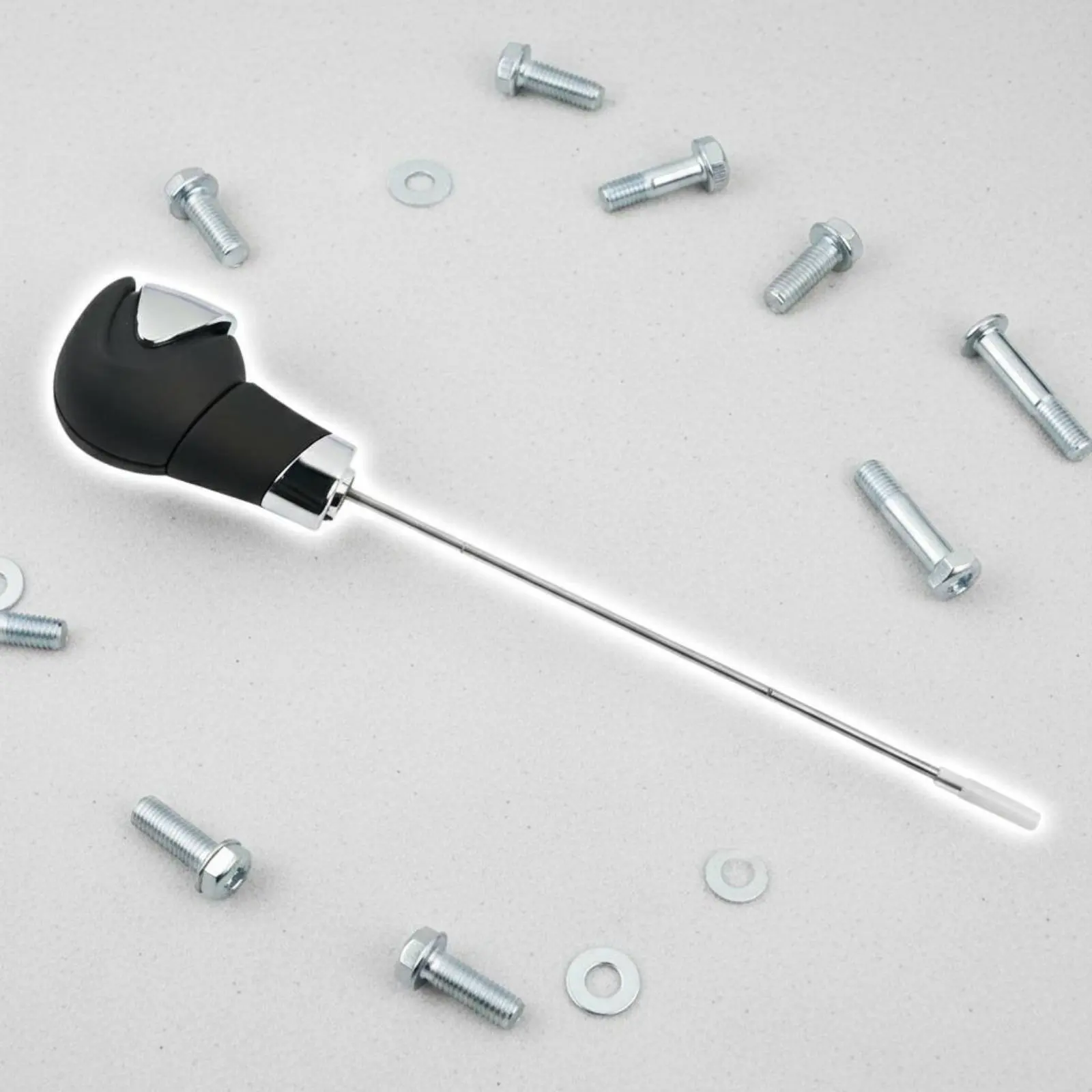 Gear Shifter Knob Long-Lasting Car Gear Knob Chrome Gear Lever Ergonomic Grip Vehicle Part Non-Slip