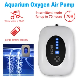 Aquarium Oxygen Air Pump Compressor Fish Tank USB Charging Mini Portable Ultra Silent Fishing Oxygenator Aquarium Accessories