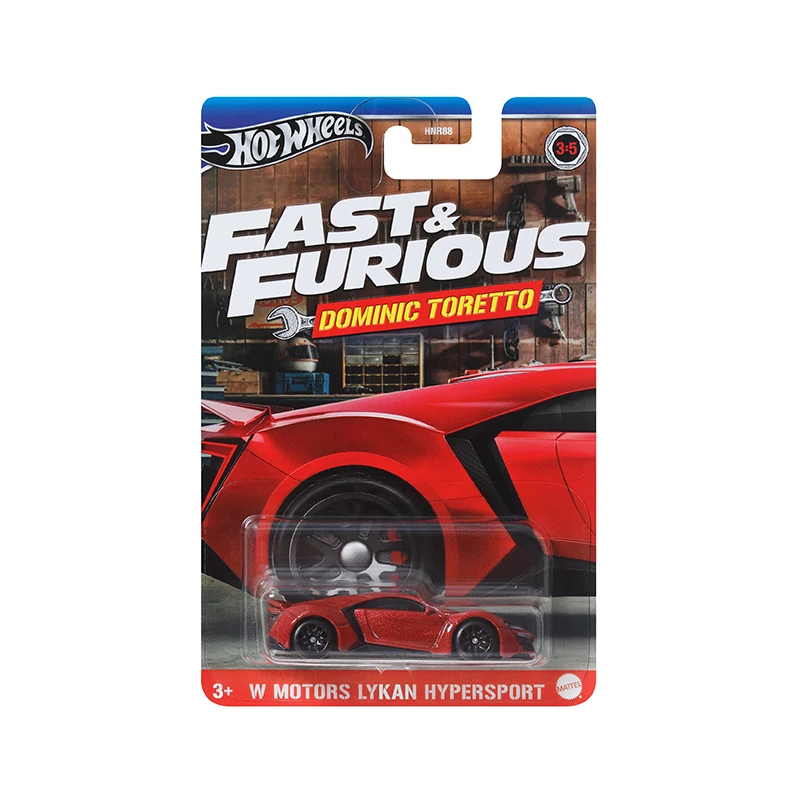 Hot Wheels Fast and Furious DOMINIC TORETTO HNR88 Miniature Cars Hotwheels 1/64 Car Model Diecast Hoteelws Carros Hotweheels