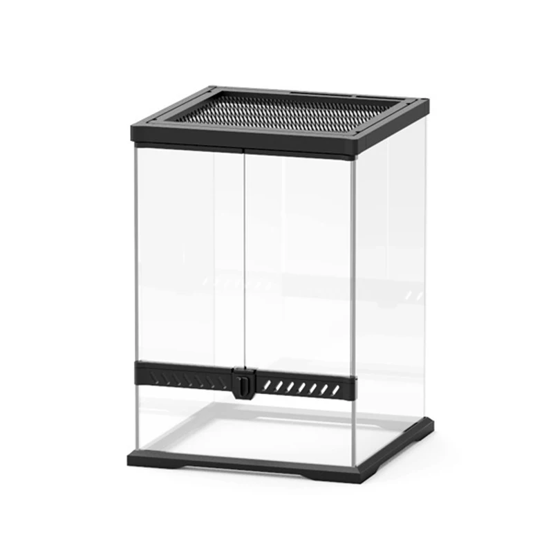 Reptile Terrarium Transparent Glass Terrariums Large Household Gecko Breeding Cage Reptiles Snake Lizard Display Rainforest Tank