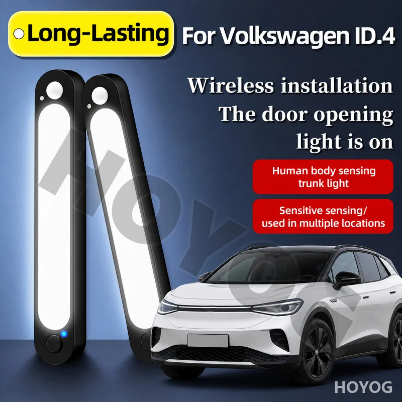 

For Volkswagen ID.4 2020-2026 Car Boot Light LED Lamp Motion Sensor Magnetic USB Rechargeable Trunk Cargo Light SUV Interior
