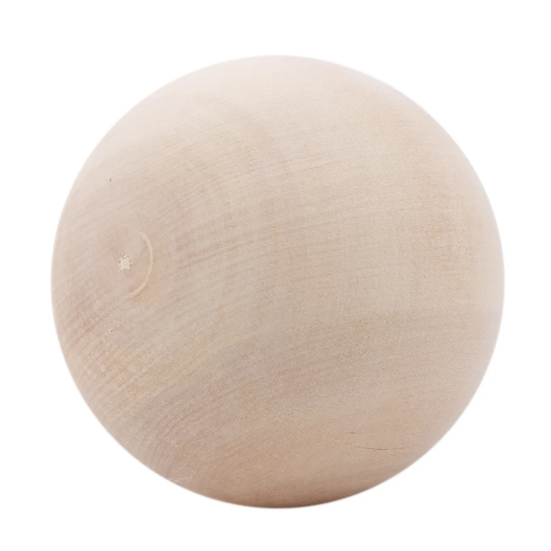 Wooden Balls Without Bore Dia 70mm/80mm Exercise Wooden Ball Durable DIY Painted Exercise Wooden Ball