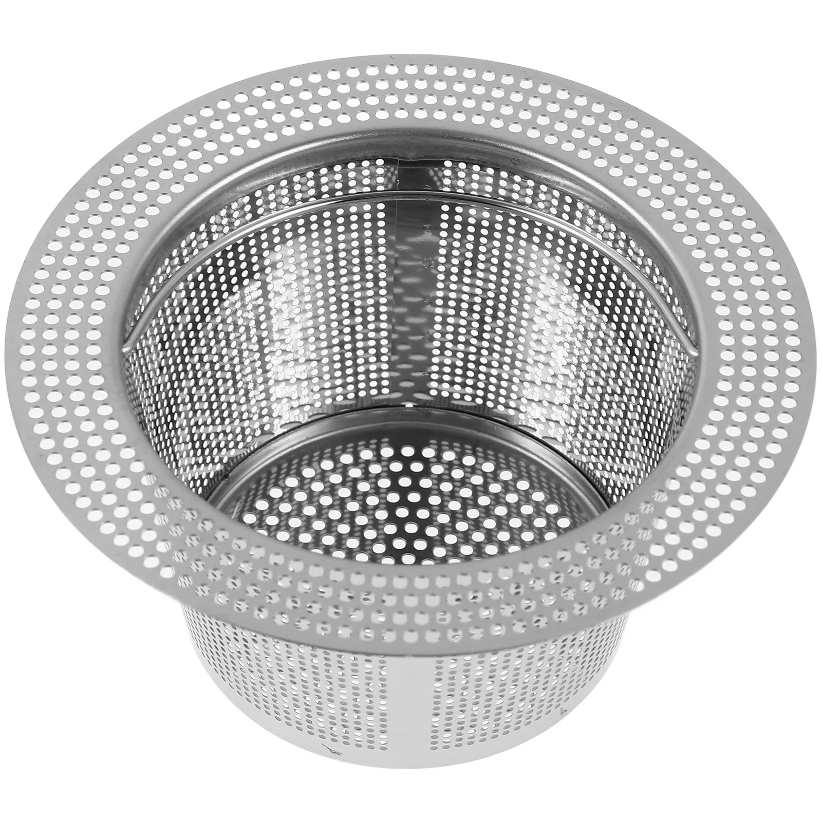 

Stainless Steel Sink Strainer 107mm Diameter 54mm Height Kitchen Drain Filter Anti Clog Metal Basket Sink Accessories