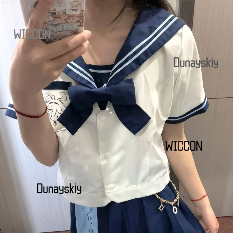 Furina cos Genshin Impact game anime cos JK school uniform Fan impression kawaii summer cool graduation daily Halloween cosplay