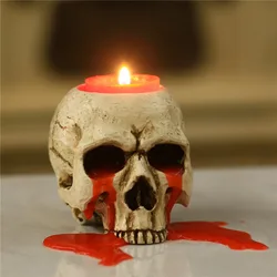 2024 Hot New Antique Tears Skull Candlestick Home Decoration Decoration Home Crafts Column Candle Base Tea Wax Holders