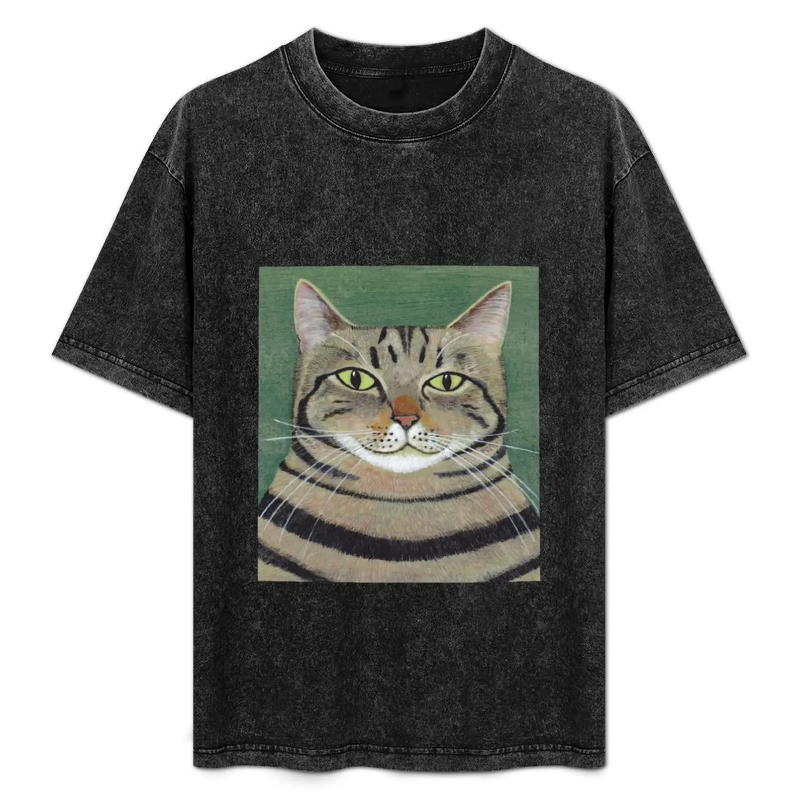 

Andy Turner Original Tabby Cat Portrait T-Shirt graphic shirts plus sizes oversized t shirt mens clothes